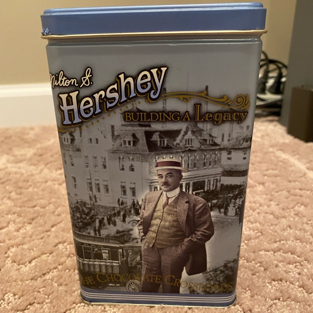 Milton Hershey building a legacy canister series number 2 tin